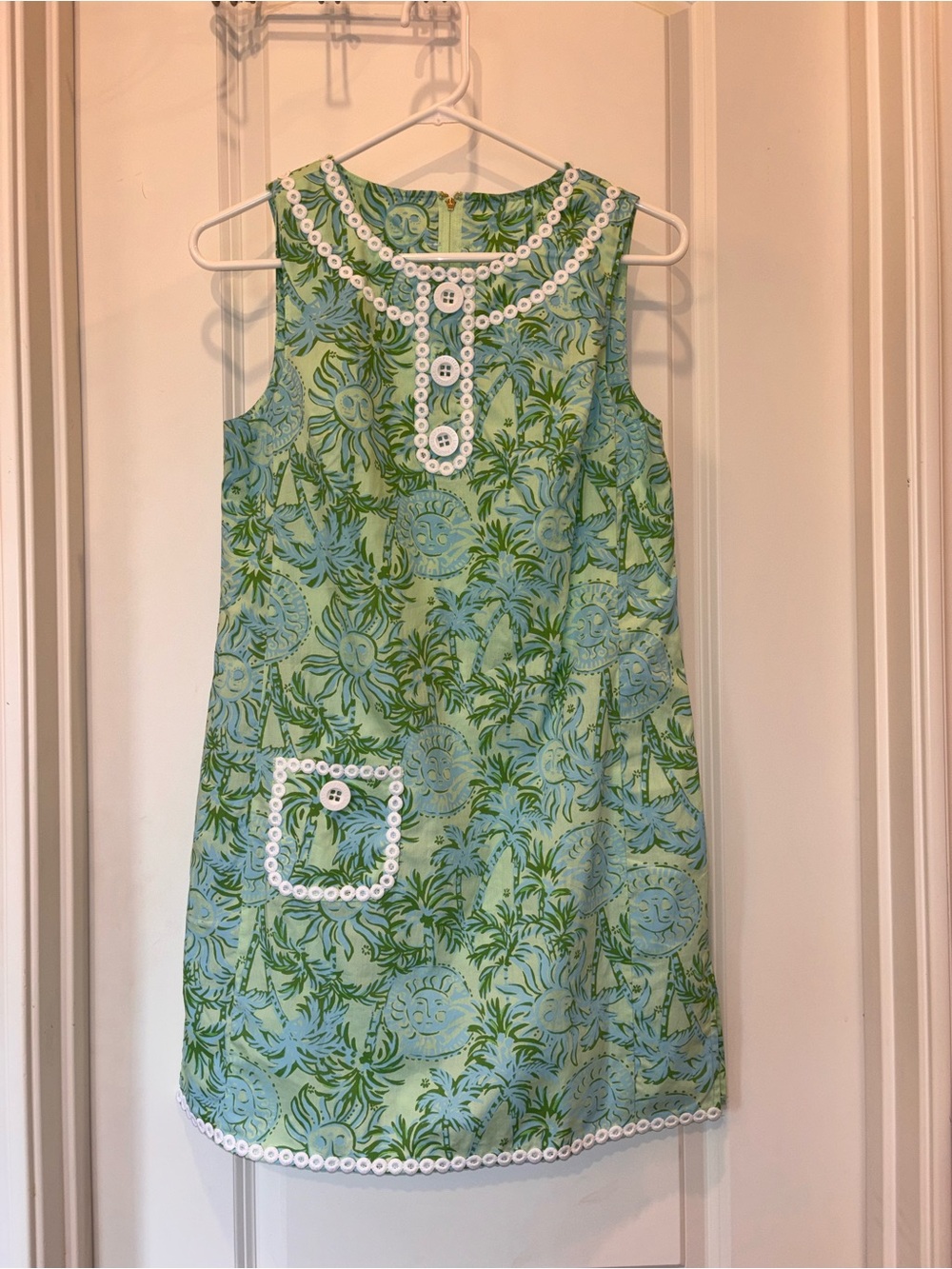 Women’s Lilly Pulitzer Floral Shift Romper with White Trim